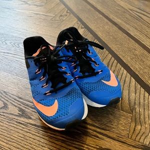 royal blue and orange sneakers